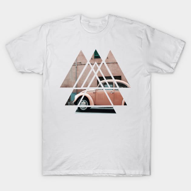 Scared Geometry Triangles T-Shirt by manal